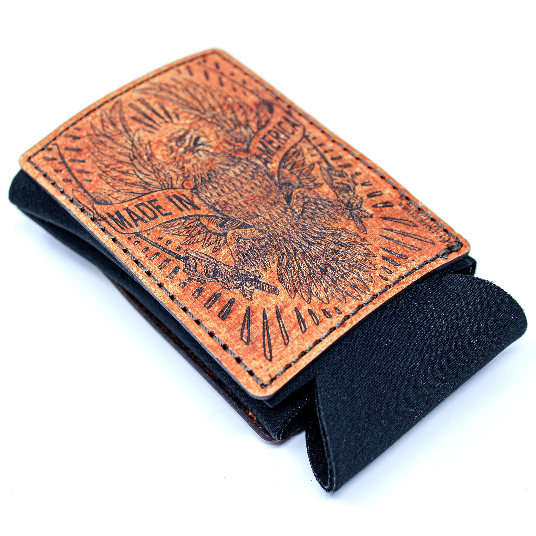 Leather Patch Drink Sleeve - American Made Eagle