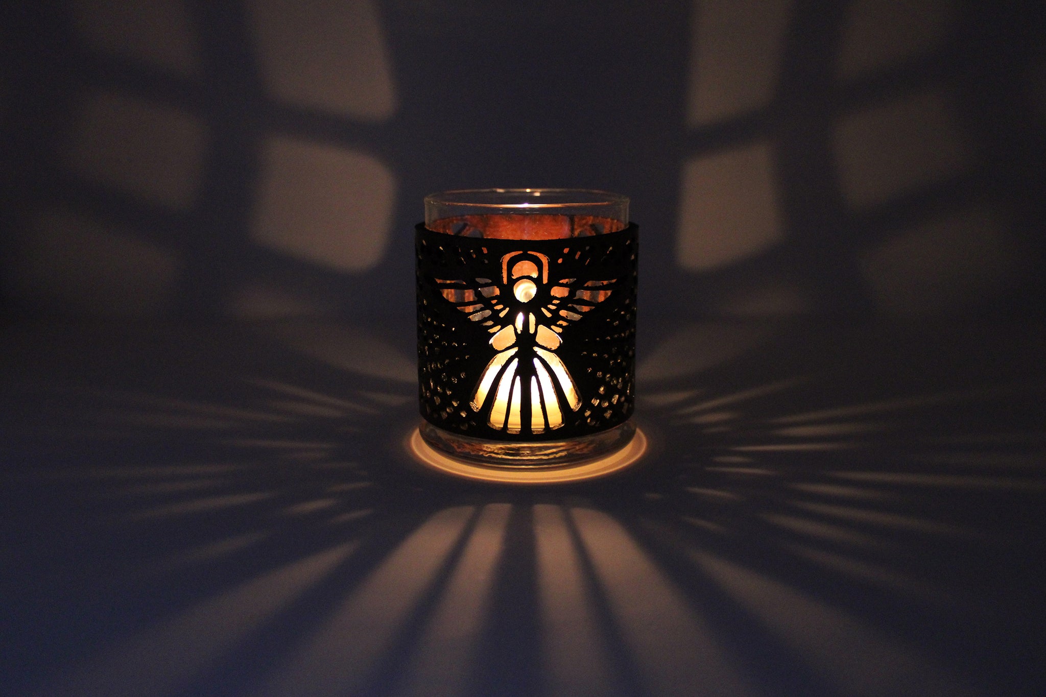 Leather Luminary Candle Set - Angel