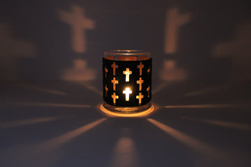 Leather Luminary Candle Set - Crosses