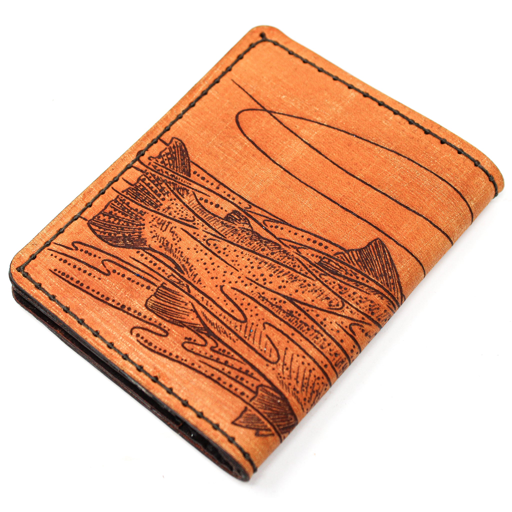 Leather Wallet - Rainbow Trout