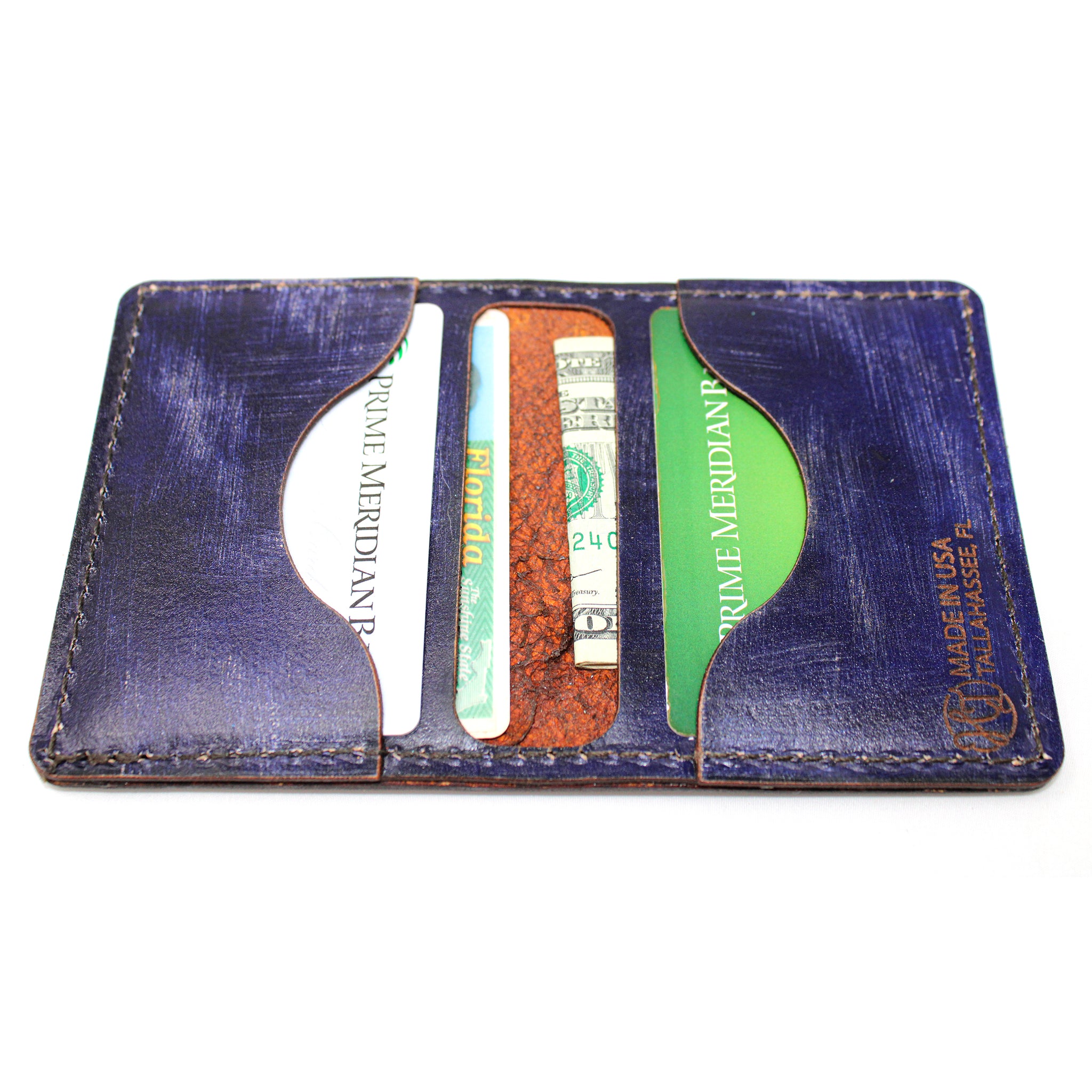 Leather Wallet -  TX Flag Redfish