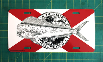 License Plate - Florida Flag Mahi