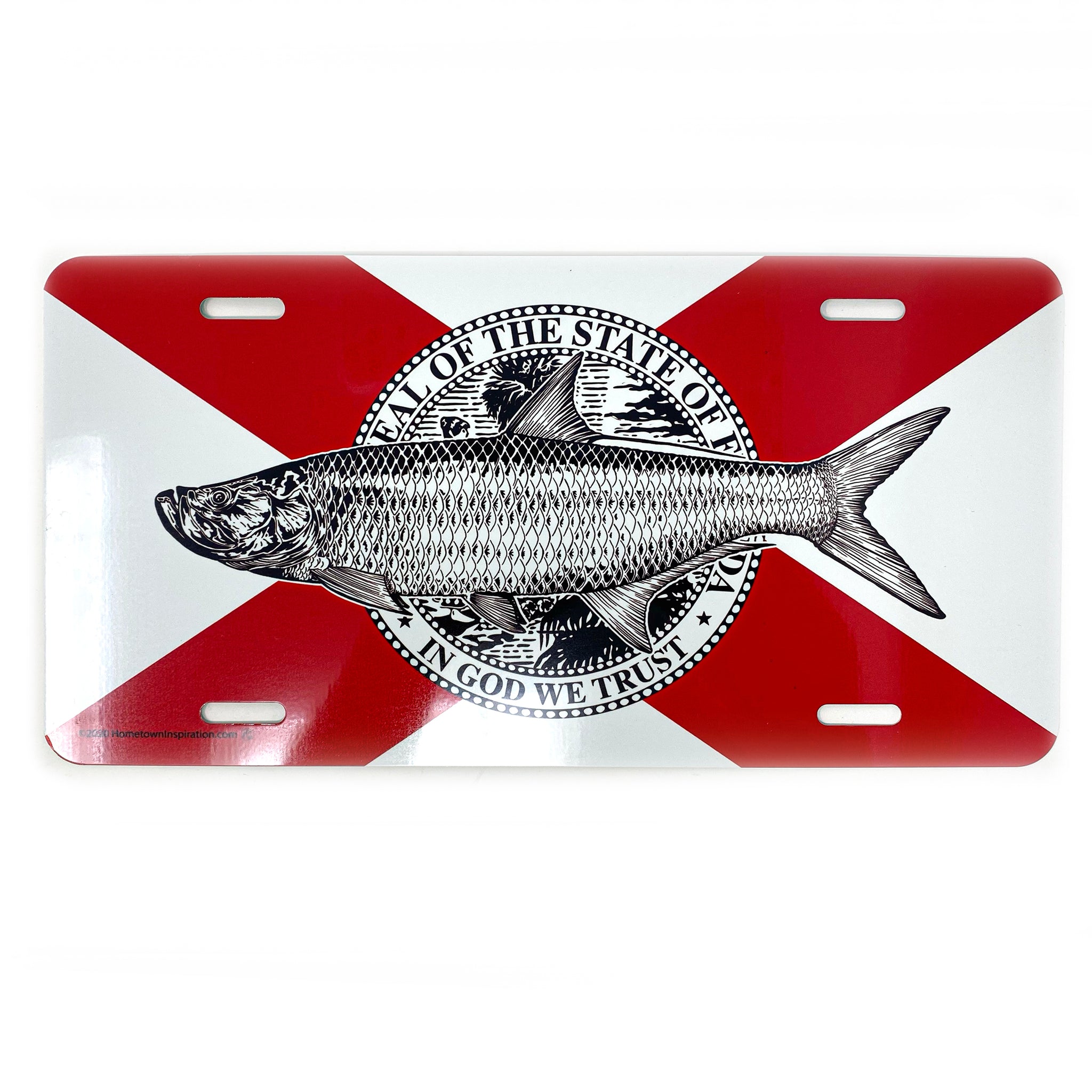 License Plate - Florida Flag Tarpon