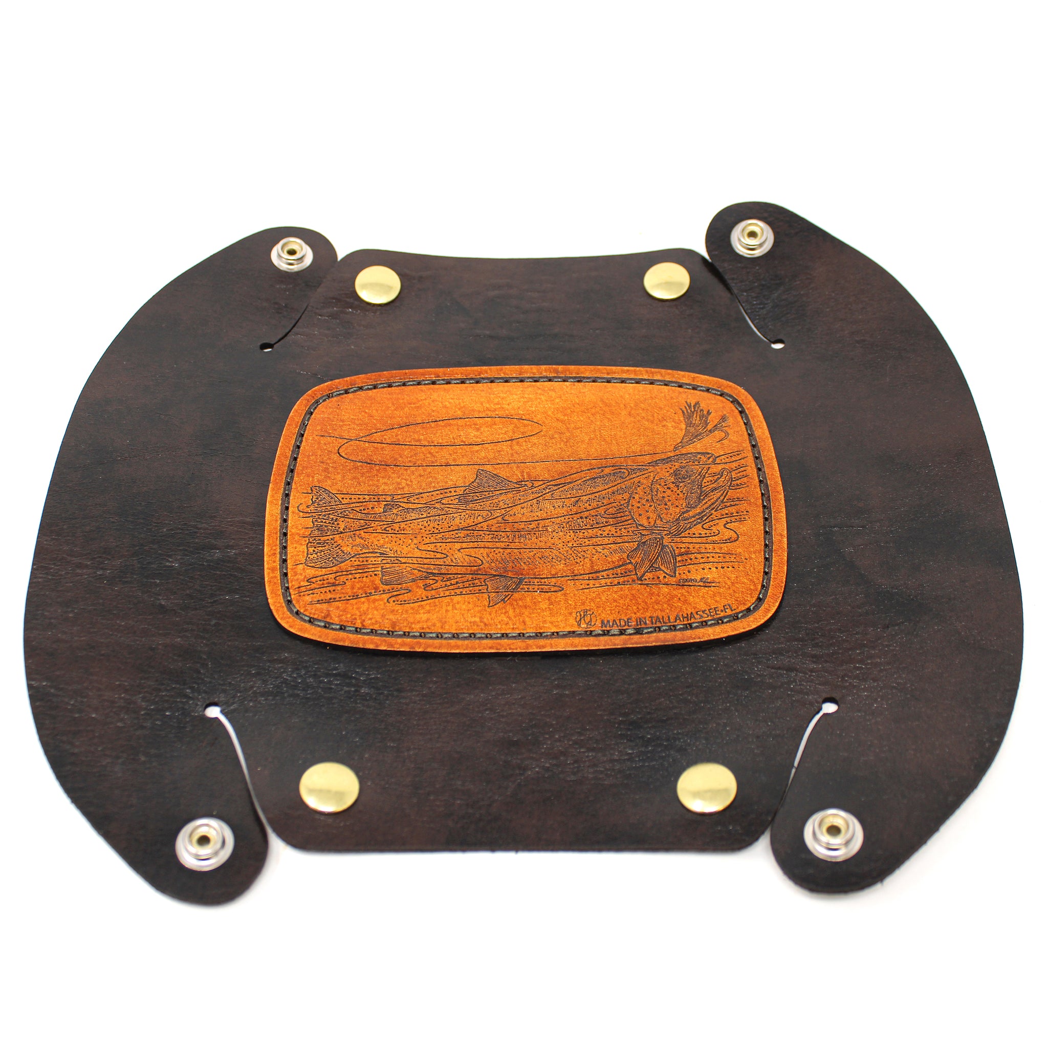Leather Valet Tray - Rainbow Trout