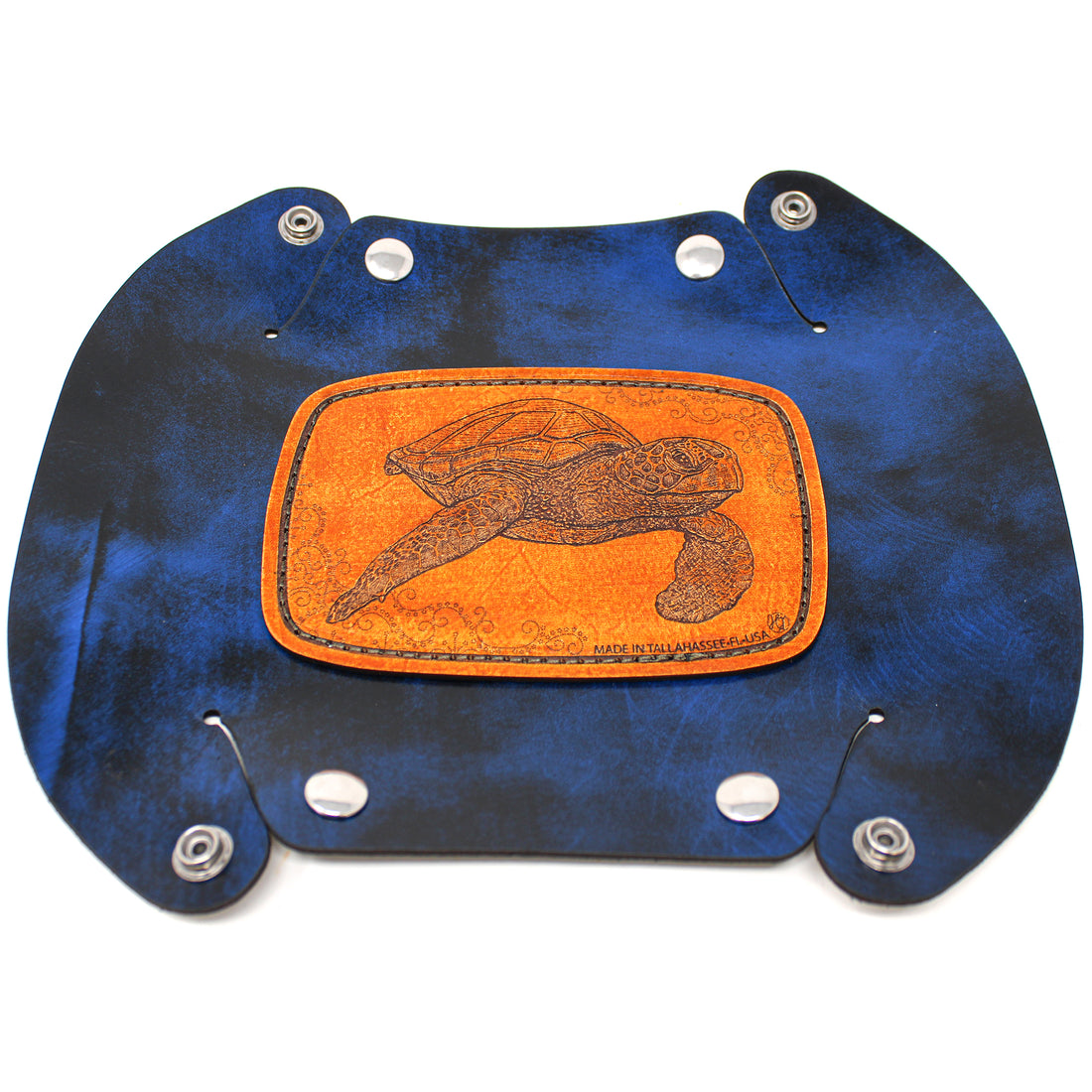 Leather Valet Tray - Sea Turtle