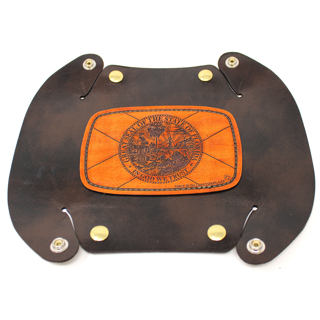 Leather Valet Tray - Florida Flag