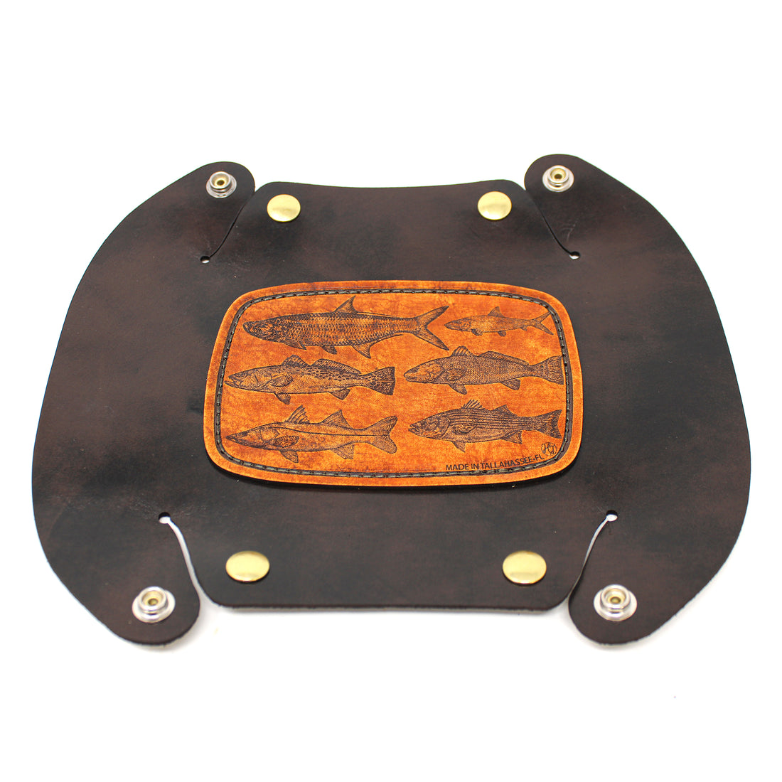 Leather Valet Tray - Inshore Slam