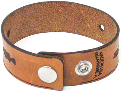 Men's Leather Wristband - The Largemouth Bass