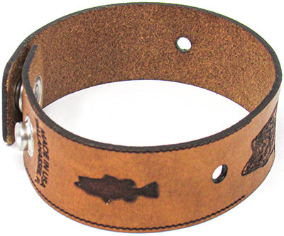 Men's Leather Wristband - The Largemouth Bass