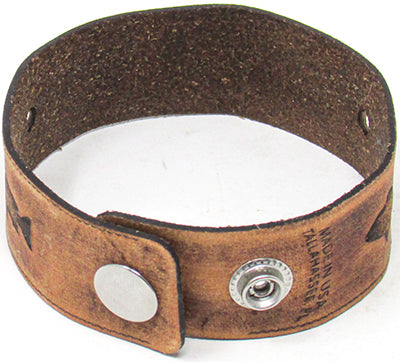 Men's Leather Wristband - The Snapper