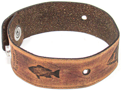 Men's Leather Wristband - The Snapper