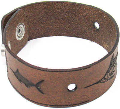 Men's Leather Wristband - The Marlin