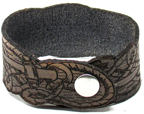 Pulsera de cuero para hombre - Negarse a hundirse