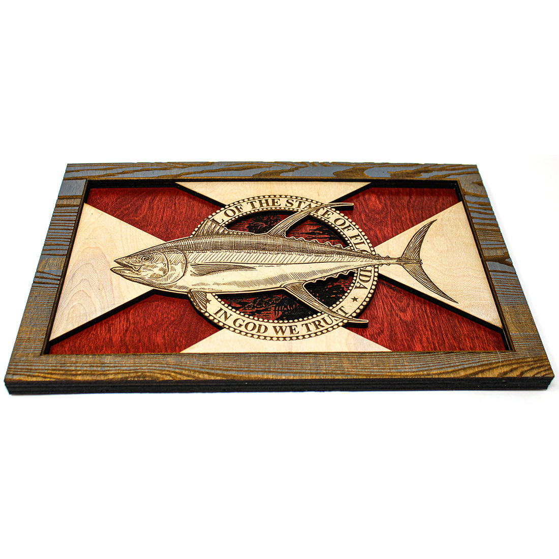 Wall Art - Yellowfin Florida Flag 3D Wood Art