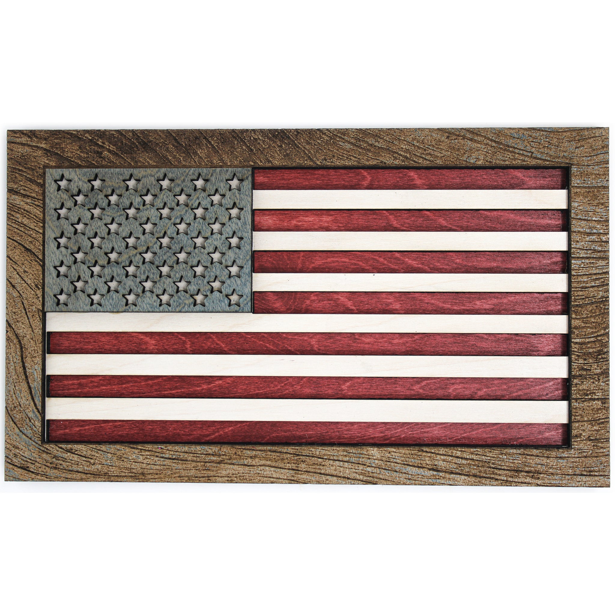 Wall Art - American Flag 3D Wood Art