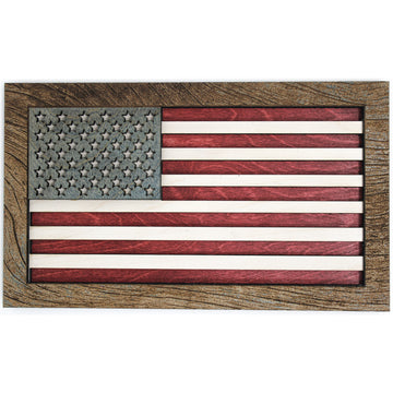 Wall Art - American Flag 3D Wood Art