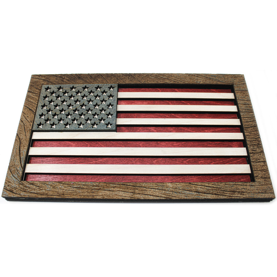 Wall Art - American Flag 3D Wood Art