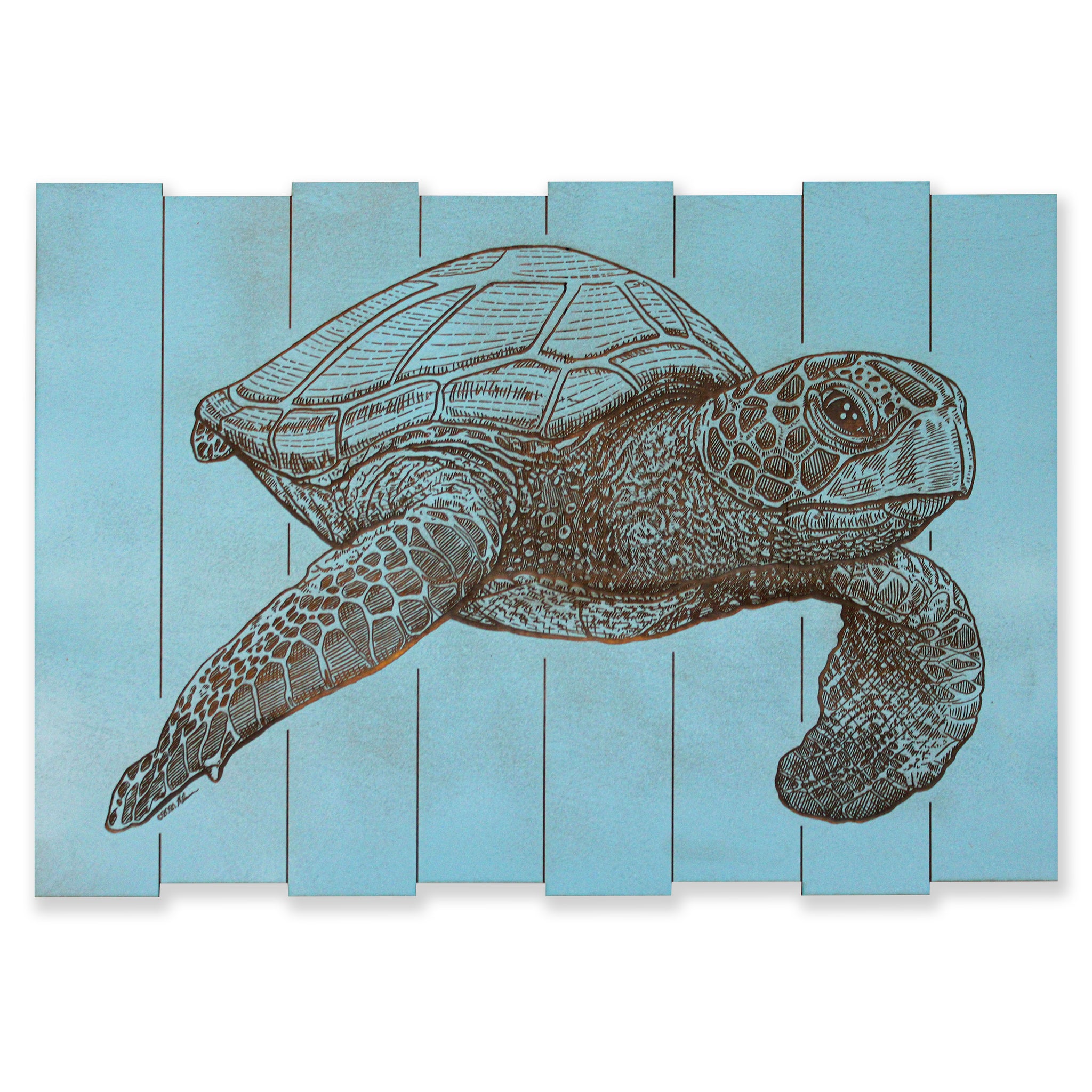 Wall Panel Art - Sea Turtle