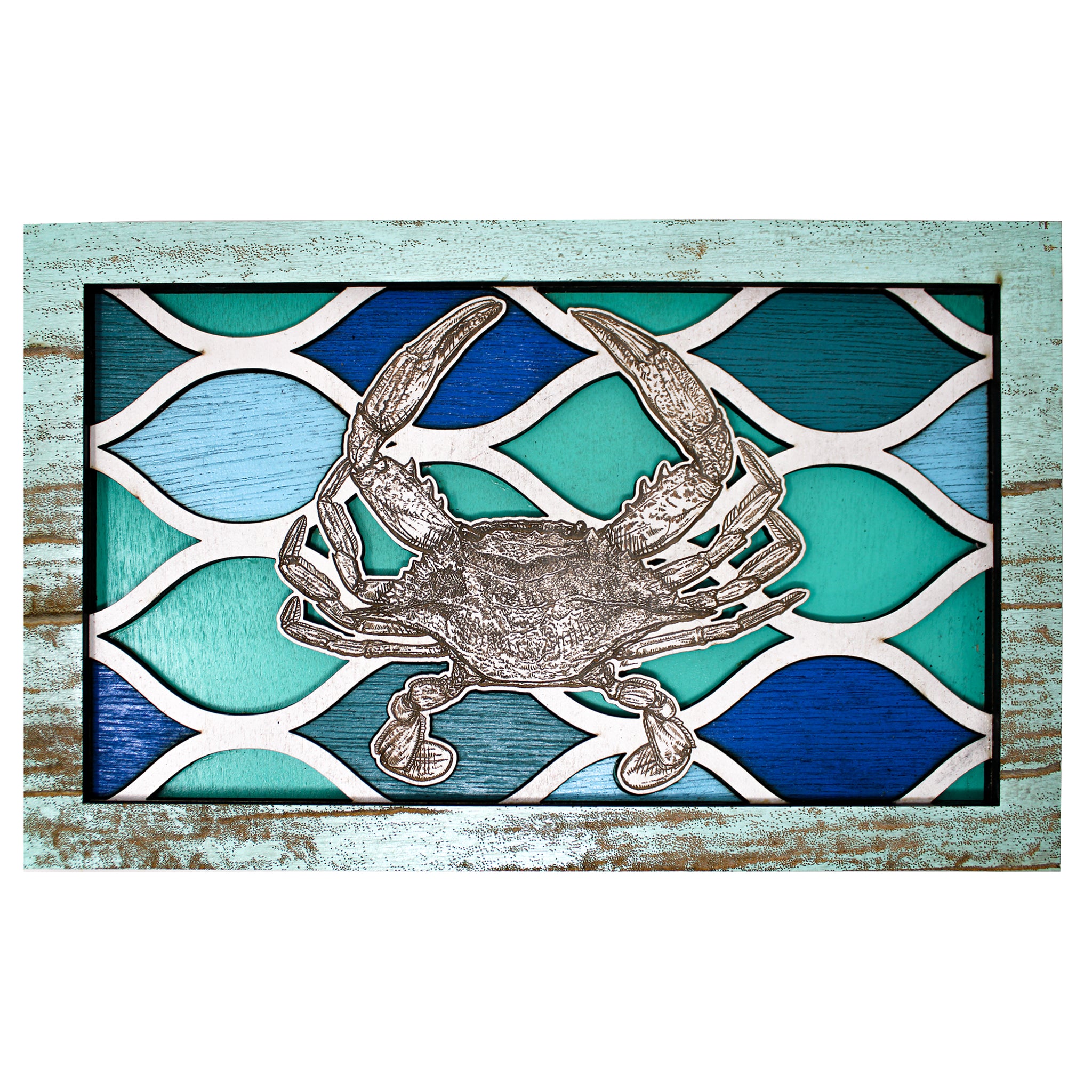 Wall Art - Blue Crab Ripples