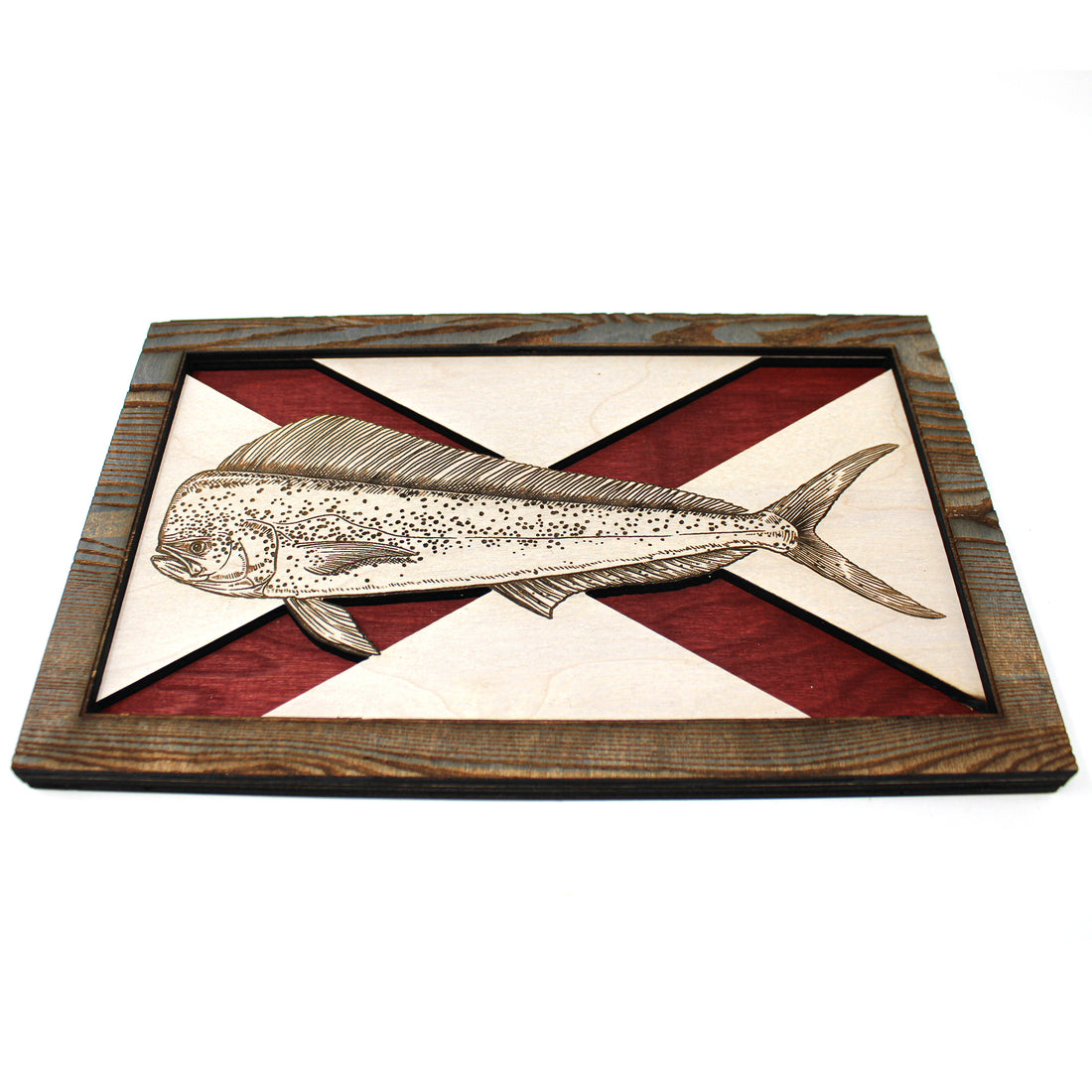 Wall Art - Mahi Alabama Flag 3D Wood Art