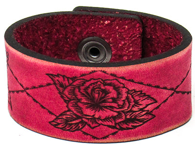 Women's Leather Cuff - Rose Garden Cuff