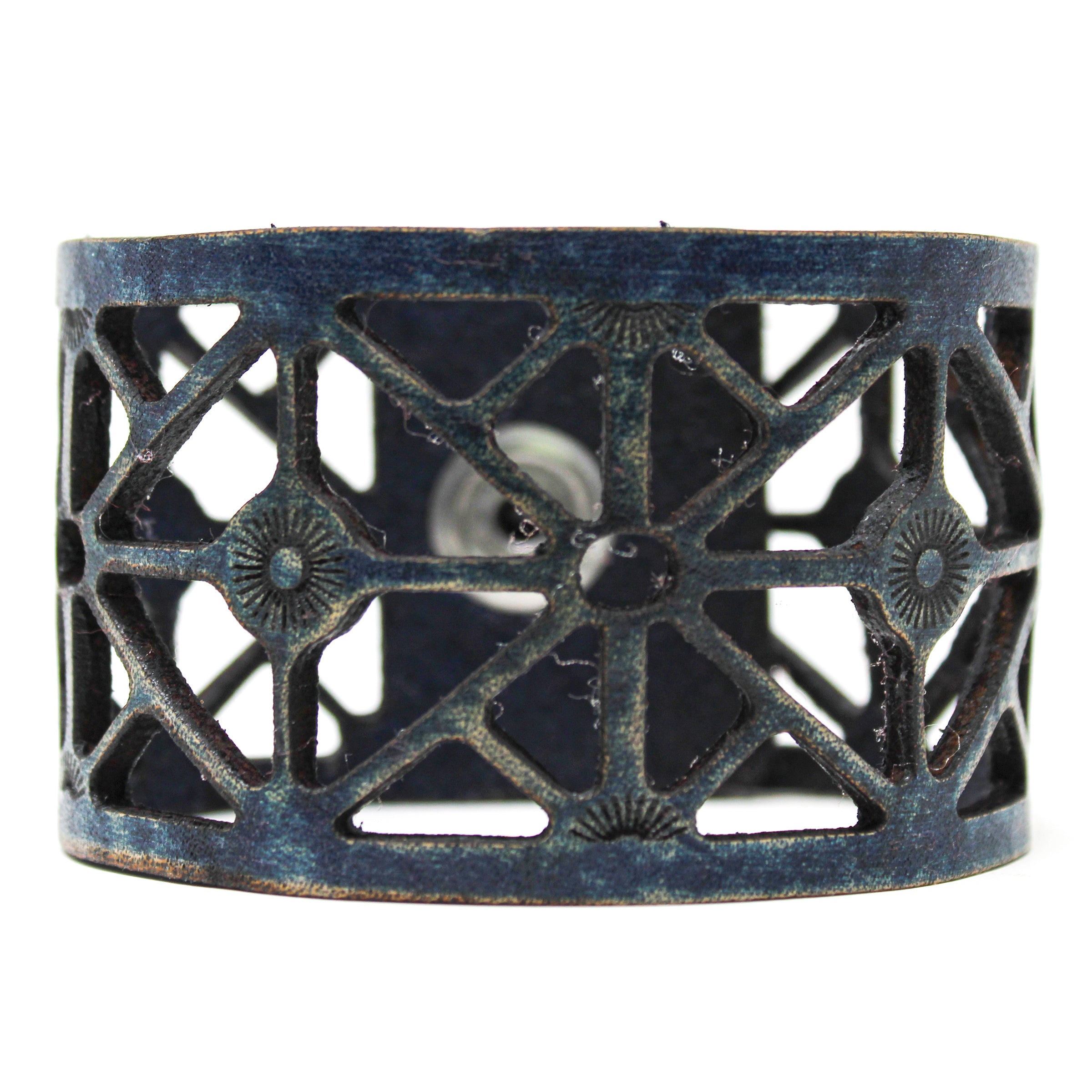 Brazalete de cuero para mujer - Kaliedoscopio