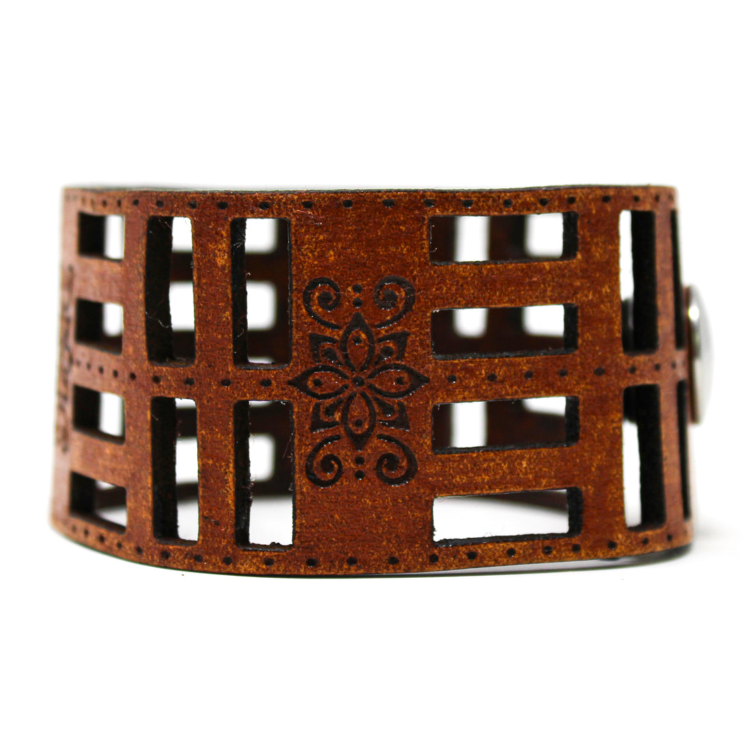 Brazalete de cuero para mujer - Brazalete con corte Flora Foura