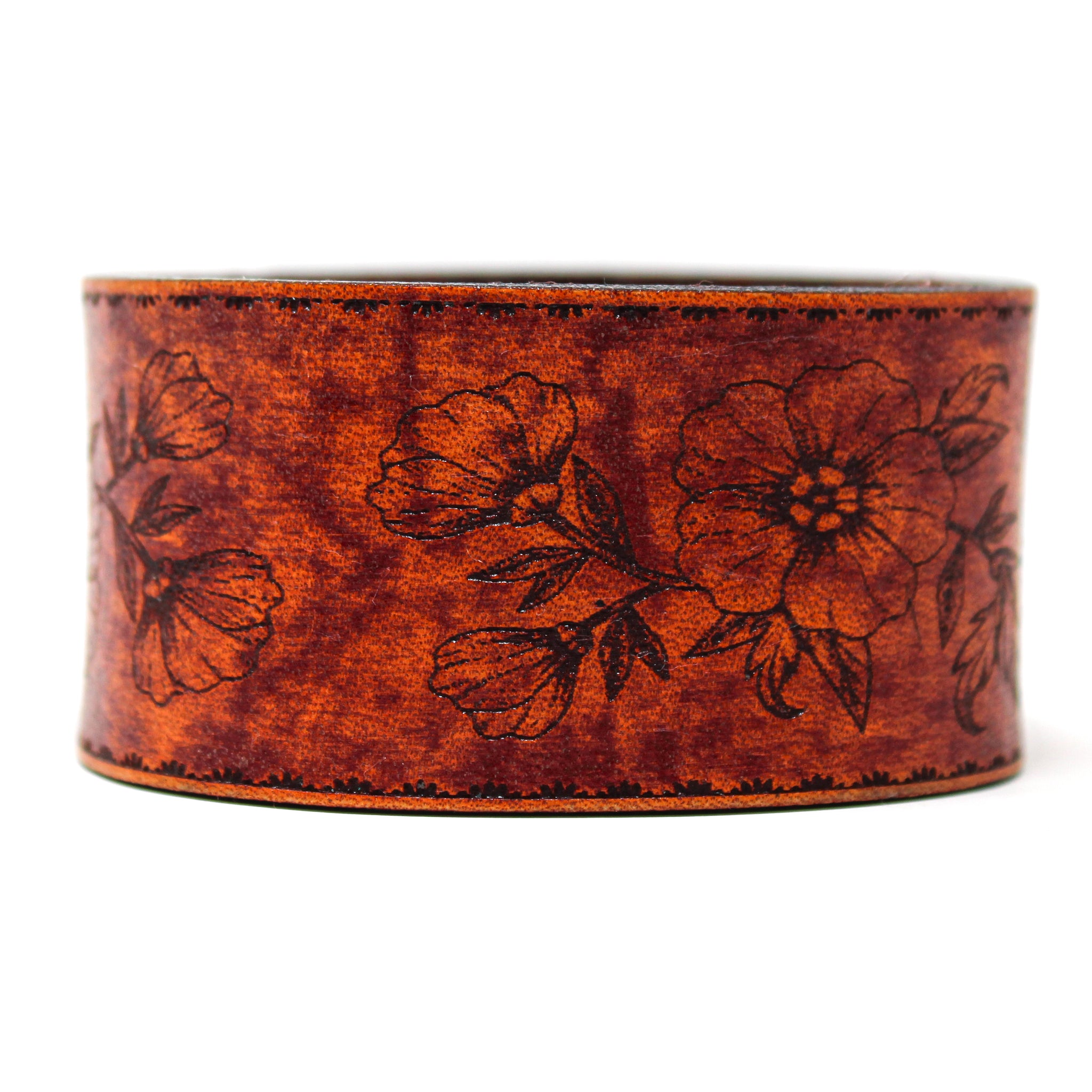Women's Leather Cuff -Lovely Blossom Cuff