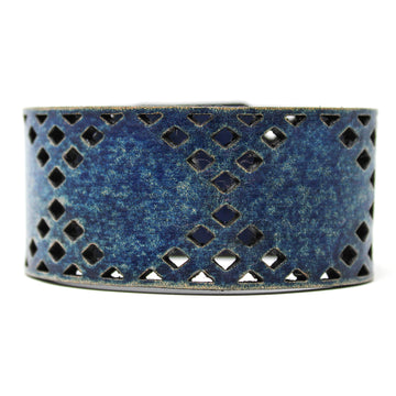 Brazalete de cuero para mujer - Brazalete con corte de diamantes