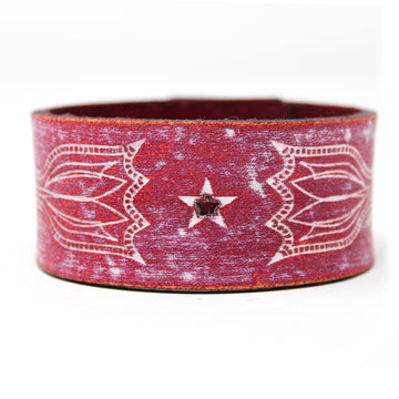 Women's Leather Cuff - Texas Tulip Cuff