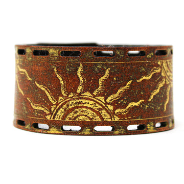 Unisex Leather Cuff - Tribal Suns Cuff