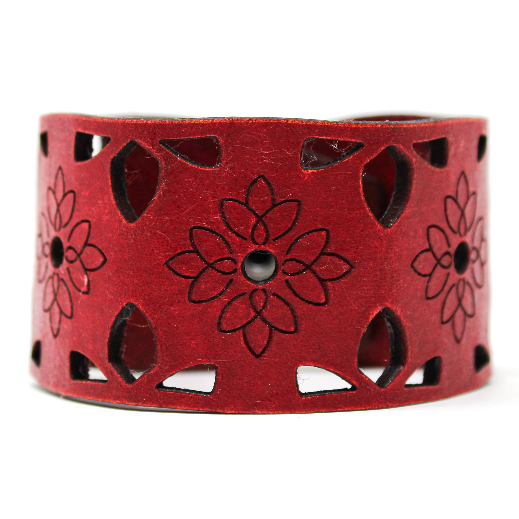 Brazalete de cuero para mujer - Lotus