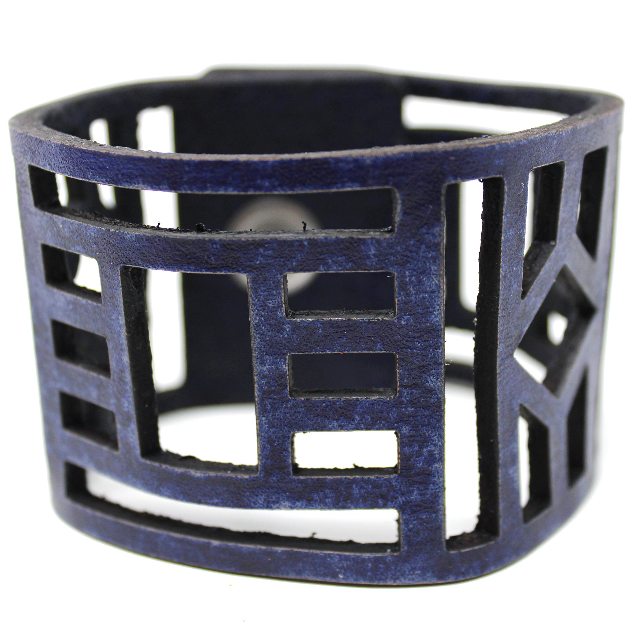 Brazalete de cuero para mujer - Líneas atrevidas