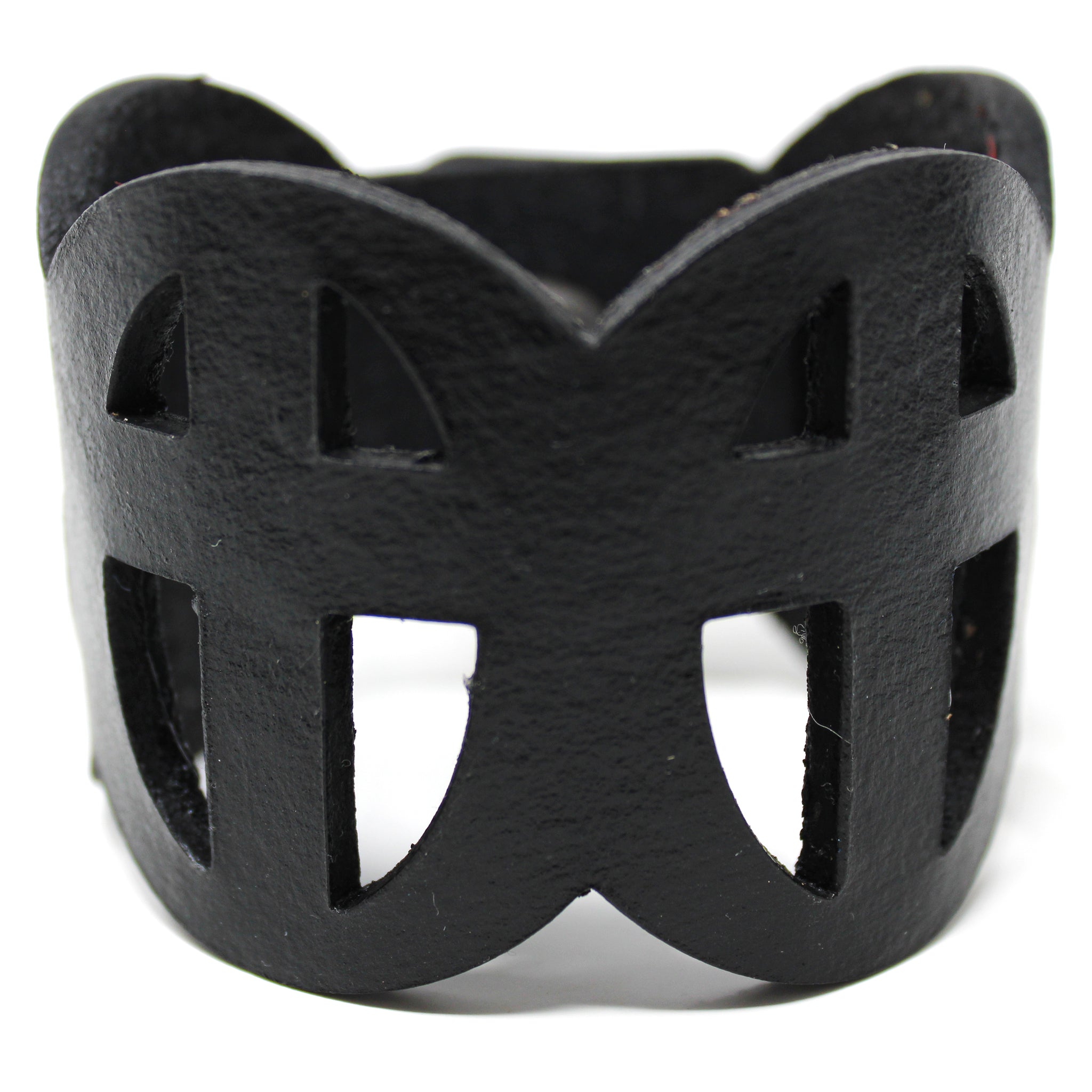 Women's Leather Cuff - Bold Crosses Cut