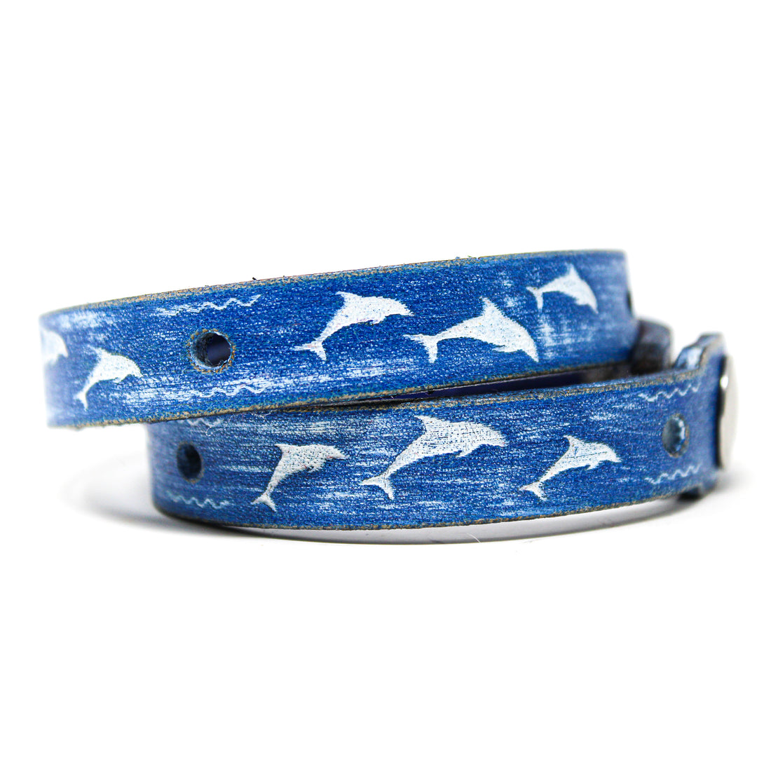 Women's Leather Wrap - Dolphin Family